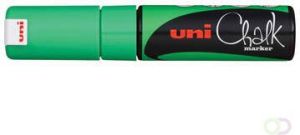 Uni-Ball Krijtmarker Uni ball fluogroen beitelvormige punt van 8 mm