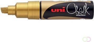 Uni-Ball krijtmarker goud beitelvormige punt 8 mm