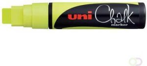 Uni-Ball KrijtmarkerUni ball fluo geel beitelvormige punt van 15 mm