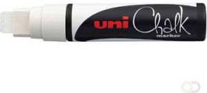 Uni-Ball Krijtmarker Uni ball wit beitelvormige punt van 15 mm
