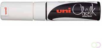 Uni-Ball Krijtmarker Uni ball wit beitelvormige punt van 8 mm