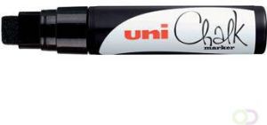 Uni-Ball Krijtmarker Uni ball zwart beitelvormige punt van 15 mm