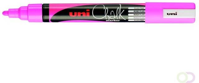 Uni-Ball Krijtmarker Uni ball fluo roze ronde punt van 1 8 2 5 mm