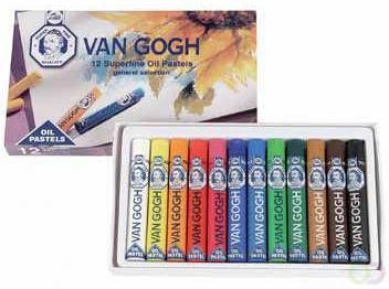 Van Gogh oliepastel starterset doos met 12 pastels