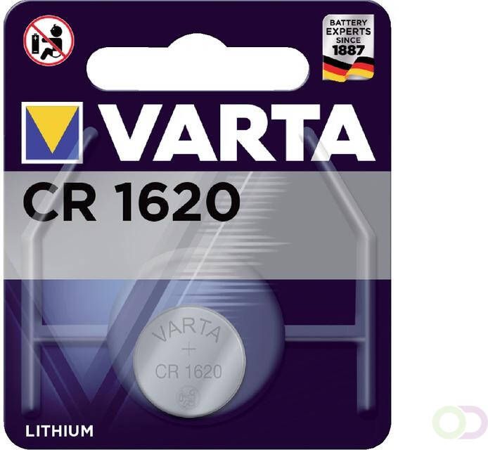 Varta Batterij knoopcel CR1620 lithium blister Ã  1stuk