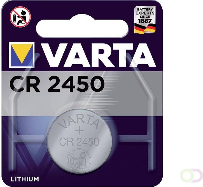 Varta Batterij knoopcel CR2450 lithium blister Ã  1stuk