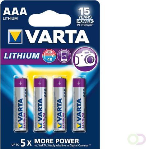 Varta Batterij Ultra lithium 4xAAA