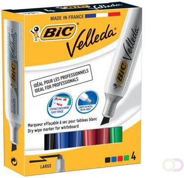 Velleda Bic whiteboardmarker 1781 doos van 4 stuks in geassorteerde kleuren