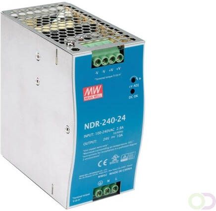 Velleman 240 W SINGLE OUTPUT INDUSTRIAL DIN RAIL POWER SUPPLY 24 V 10 A