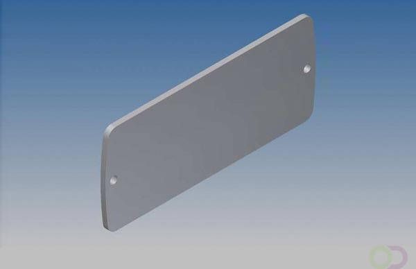 Velleman ALUMINIUM PANEEL VOOR TEKAM 2 ZILVER 85.8 x 36.9 x 2 mm