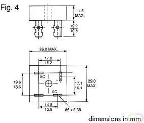 Velleman GELIJKRICHTER 100V-25A (KBPC2501)