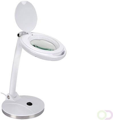 LED BUREAULAMP MET VERGROOTGLAS 5 DIOPTRIE 48 LEDs WIT