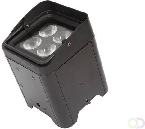 Velleman LED-VLOERSPOT MET ACCU 4 x 12 W RGBWA-UV ZWART