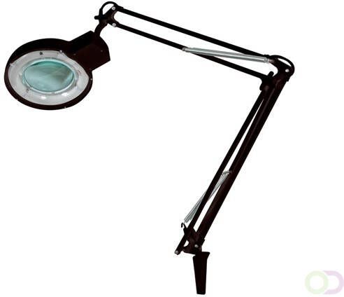 BUREAULAMP MET VERGROOTGLAS 5 DIOPTRIE 22W ZWART