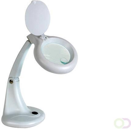 BUREAULAMP MET VERGROOTGLAS DIOPTRIE 3 + 12 12W WIT