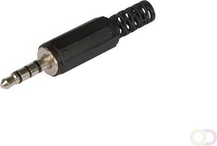 Velleman MANNELIJKE 3.5 MM STEREO JACK ZWART 4 AANSLUITINGEN