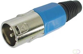 Velleman MANNELIJKE 3P XLR PLUG VERNIKKELD BLAUW