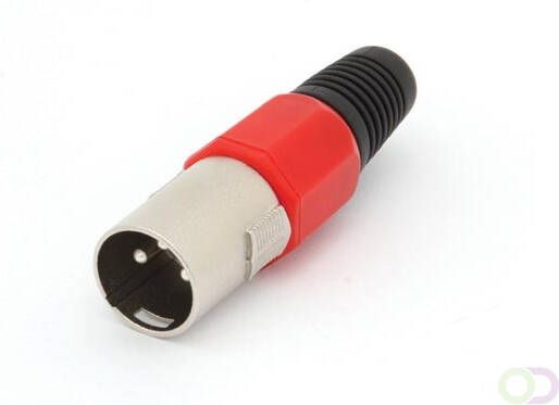 Velleman MANNELIJKE 3P XLR PLUG VERNIKKELD ROOD