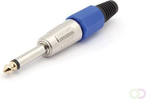 Velleman PROFESSIONELE MANNELIJKE 6.35mm MONO JACK BLAUW