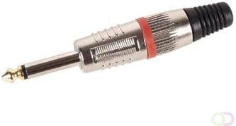 Velleman PROFESSIONELE MANNELIJKE 6.35mm MONO JACK ROOD VERGULDE STEKKER