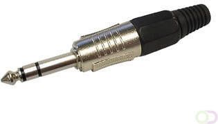 Velleman PROFESSIONELE MANNELIJKE 6.35mm STEREO JACK ZWART