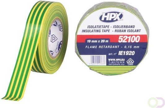 Velleman PVC isolatietape VDE geel groen 19mm x 20m