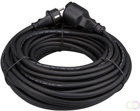 Velleman RUBBER VERLENGKABEL 25 m ZWART 3G1.5 PENAARDE