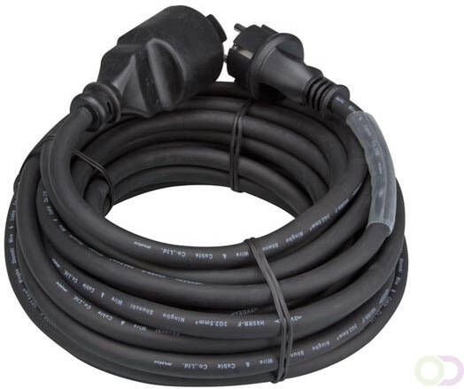 Velleman RUBBER VERLENGKABEL MET KRIMPKOUS 3G2.5 10 m PENAARDE