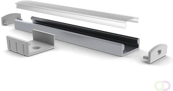 Velleman SLIMLINE WIDE 8 mm ALUMINIUMPROFIEL VOOR LEDSTRIP GEANODISEERD ALUMINIUM ZILVER 2 m