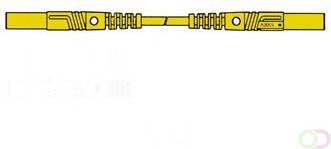 Velleman SPUITGEGOTEN MEETSNOER MET CONTACTBEVEILIGING 4mm 25cm GEEL (MLB GG-SH 25 1)