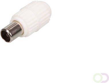 Velleman TV-PLUG MANNELIJK 9.5mm 2.3mm PLASTIEK WIT