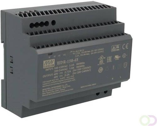 Velleman VOEDING 1 UITGANG 150 W DIN-RAILMONTAGE 48 V VOOR INDUSTRIEEL GEBRUIK