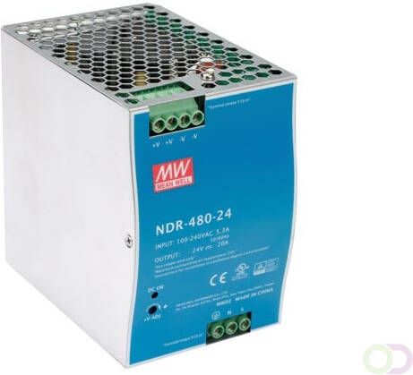 Velleman VOEDING 1 UITGANG 480 W DIN-RAILMONTAGE 24 V 20 A VOOR INDUSTRIEEL GEBRUIK