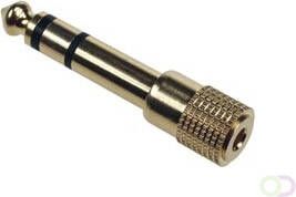 Velleman VROUWELIJKE 3.5mm STEREO JACK NAAR MANNELIJKE 6.35mm STEREO JACK VERGULD