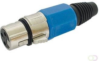 Velleman VROUWELIJKE 3P XLR PLUG VERNIKKELD BLAUW