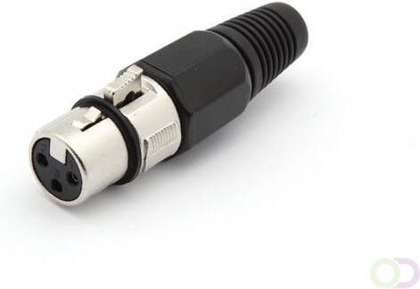 Velleman VROUWELIJKE 3P XLR PLUG VERNIKKELD ZWART