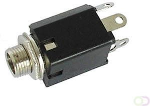 Velleman VROUWELIJKE 6.35mm MONO JACK MET SCHAKELAAR