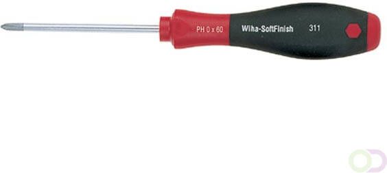 Velleman Wiha Schroevendraaier SoftFinish Phillips met ronde schacht (00754) PH0 x 60 mm