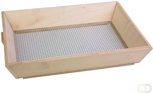 Velleman Zeef rechthoekig 22 x 32 cm vierkante mazen 6 x 6 mm ideaal voor zand compost potgrond en stekgrond