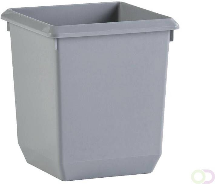 Vepa Bins Papierbak kunststof vierkant taps 27liter grijs