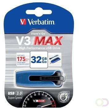 Verbatim V3 MAX USB 3.0 stick 32 GB blauw