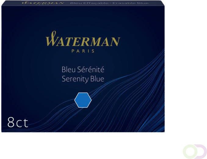 Waterman inktpatronen Standard blauw Florida pak van 8 stuks