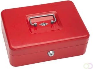 Wedo geldkoffer ft 25 x 18 x 9 cm rood