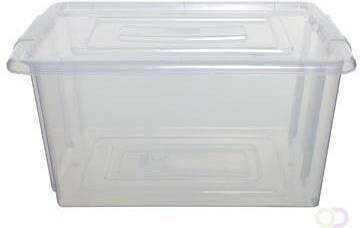 Whitefurze Stack & Store Large opbergdoos 52 liter met deksel transparant