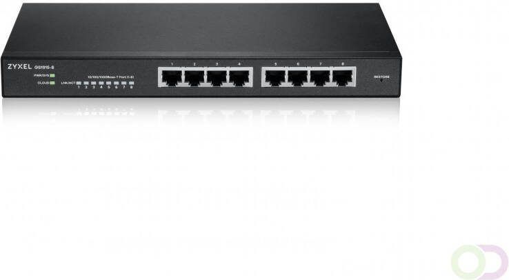 ZyXEL GS1915-8 Managed L2 Gigabit Ethernet (10 100 1000) Zwart (GS1915-8-EU0101F)