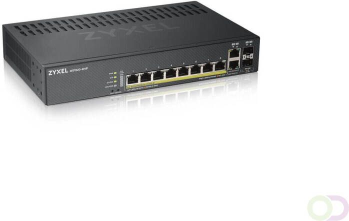 ZyXEL GS1920-8HPV2 Managed Gigabit Ethernet (10 100 1000) Power over Ethernet (PoE) Zwart (GS1920-8HPV2-EU0101F)