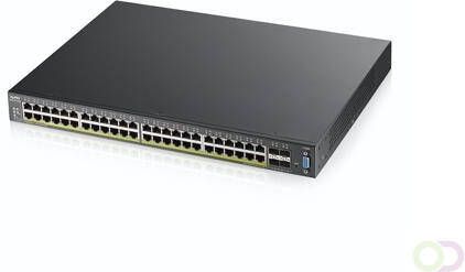 ZyXEL XGS2210-52 Managed L2 Gigabit Ethernet (10 100 1000) 1U Zwart (XGS2210-52-EU0101F)