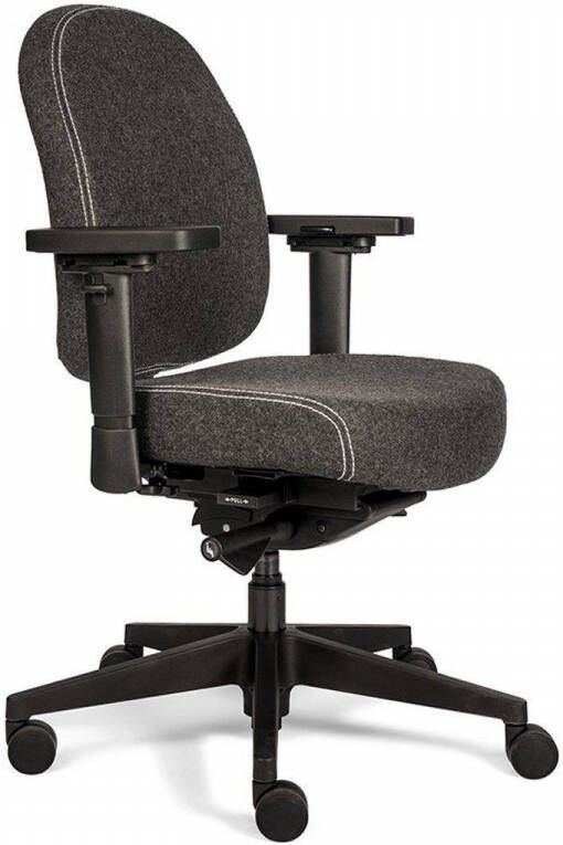 OVVIS High end Bureaustoel Vivien Compact Stof Rugleuning Verkrijgbaar in 3 kleuren grijs online kopen
