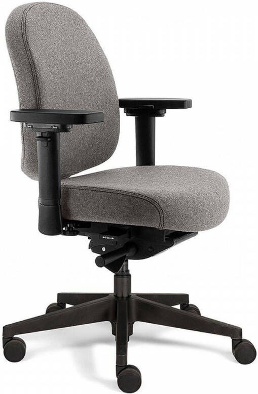 OVVIS High end Bureaustoel Vivien Compact Stof Rugleuning Verkrijgbaar in 3 kleuren grijs online kopen
