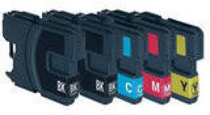 Brother Huismerk LC-1100 LC-980 XL Inktcartridges Multipack (2x zwart + 3 kleuren)